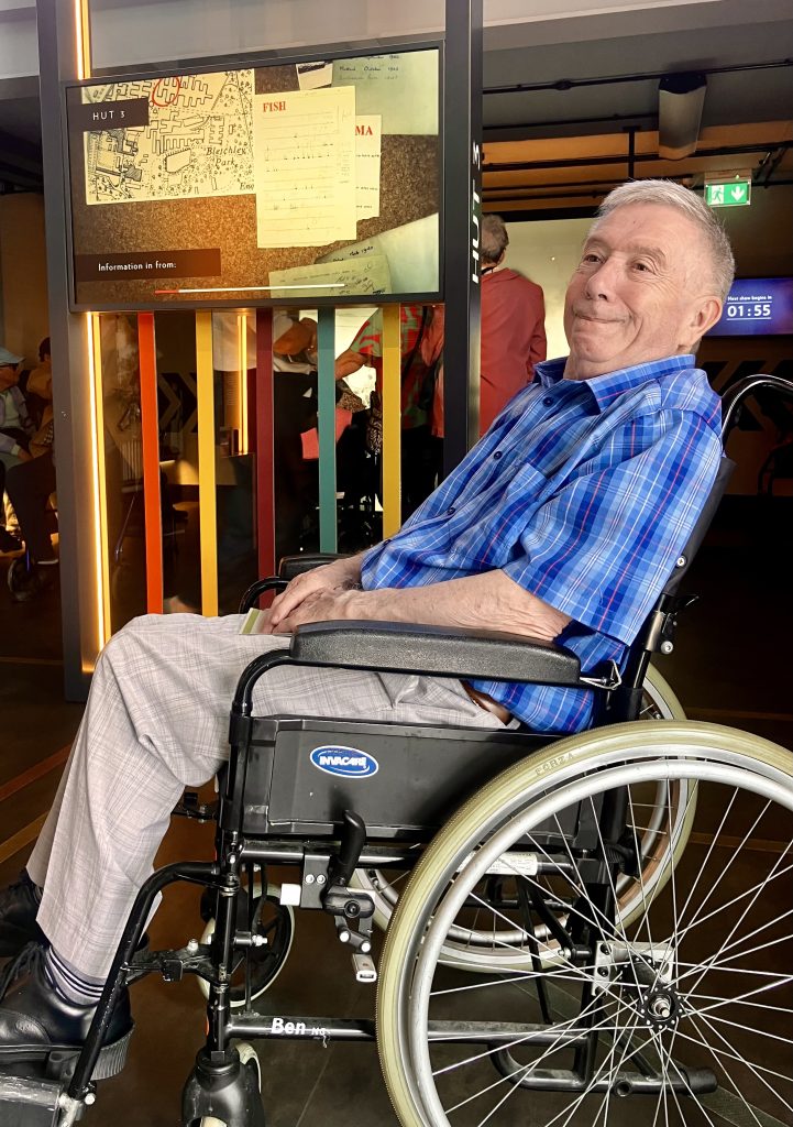 Paddy in one of the exhibitions where we could learn more about the work of war time Bletchley Park